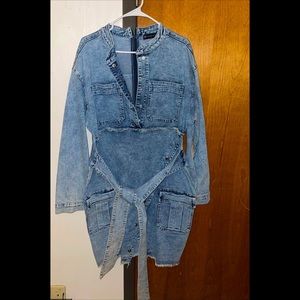 Denim shirt tie dress size 1 (18) from fashion to figure. BRAND NEW NEVER WORN,
